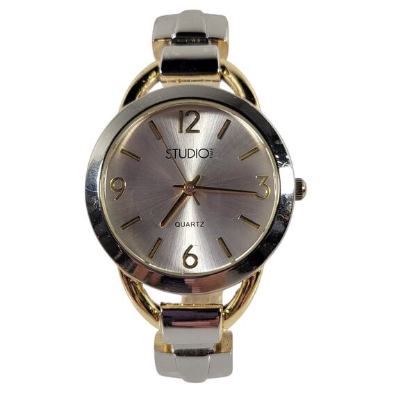 Studio Quartz Women's Watch - Gold & Silver Tone Bangle Style 32mm Dial - Picture 1 of 15